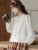 School Vintage Puff Long sleeve Shirt Women Cotton Youthful Basic Casual Blouses Female Top Lady Elegant White Oversized