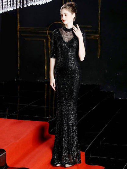 Slim fishtail evening dress
