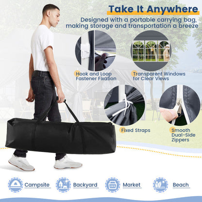 🔥[Hot sale]🔥10x20Pop up Canopy Tent with 6 sidewalls Commercial Heavy Duty Canopy UPF 50+ All Weather Waterproof Outdoor Wedding Party Tents