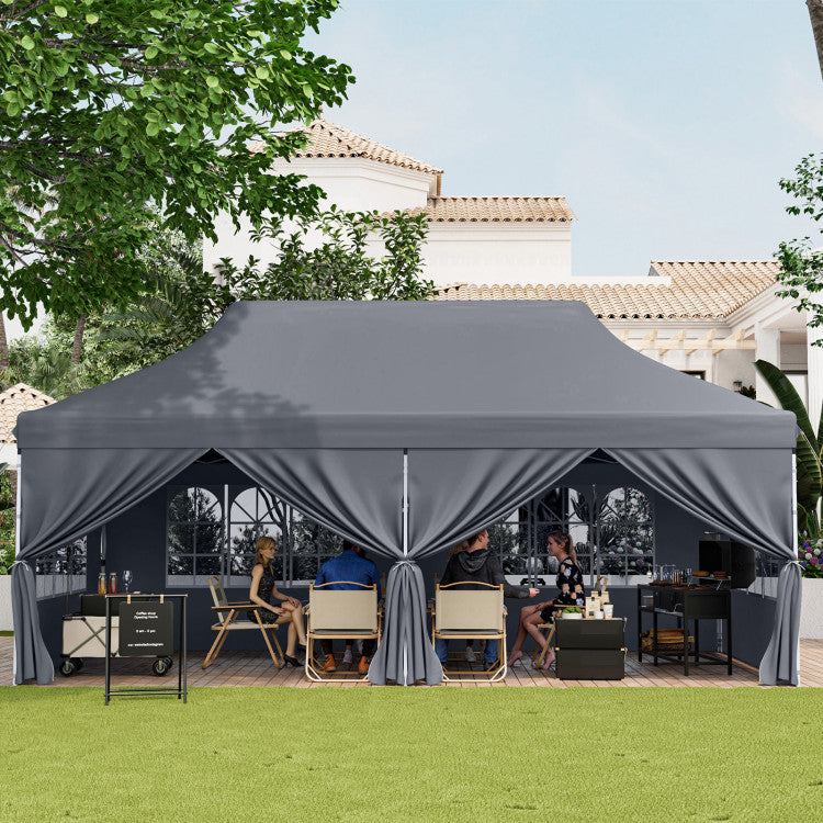 🔥[Hot sale]🔥10x20Pop up Canopy Tent with 6 sidewalls Commercial Heavy Duty Canopy UPF 50+ All Weather Waterproof Outdoor Wedding Party Tents