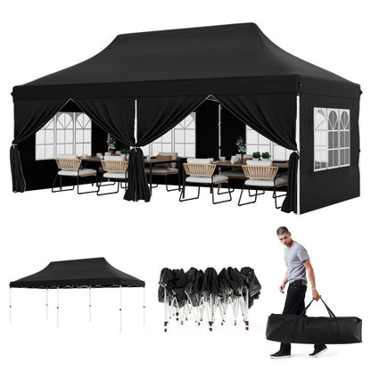 🔥[Hot sale]🔥10x20Pop up Canopy Tent with 6 sidewalls Commercial Heavy Duty Canopy UPF 50+ All Weather Waterproof Outdoor Wedding Party Tents