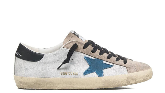 Golden Goose Super Star White Beige Blue Black