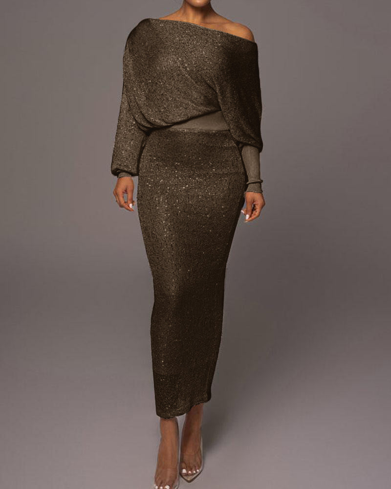Women’s Sleeve Sequin Evening Dress | Ideal for Spring/Summer