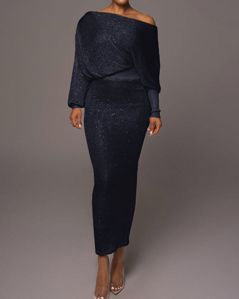 Women’s Sleeve Sequin Evening Dress | Ideal for Spring/Summer