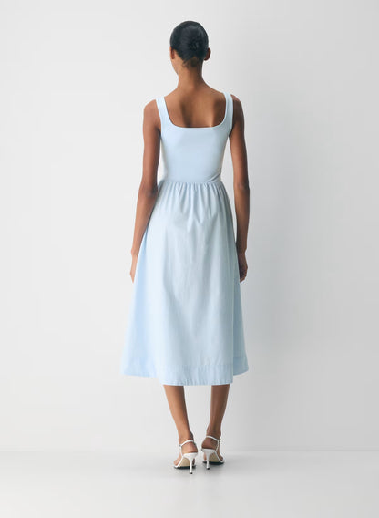 Revive Poplin Dress-Limited Edition — villa blue