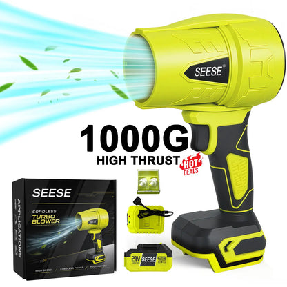 Cordless Turbo Jet Blower, Handheld Leaf & Car Dryer Fan