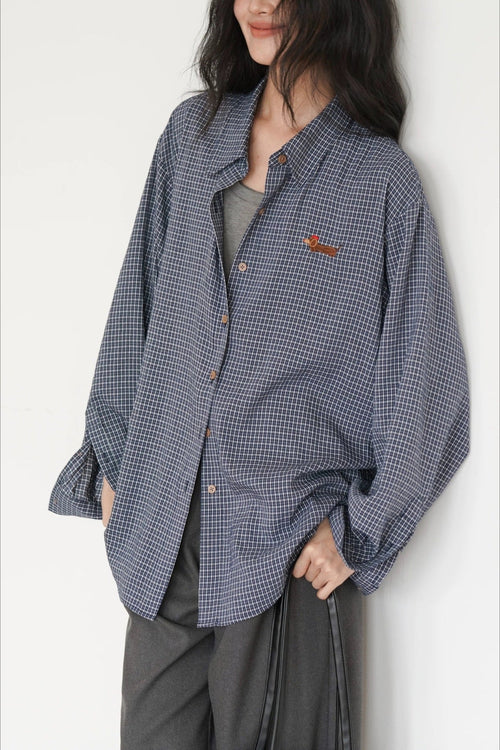 Casual Checkered Blouse