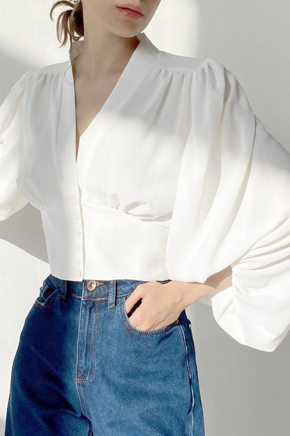 Victorian Tailored V Blouse