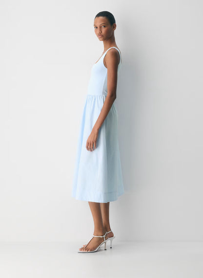 Revive Poplin Dress-Limited Edition — villa blue