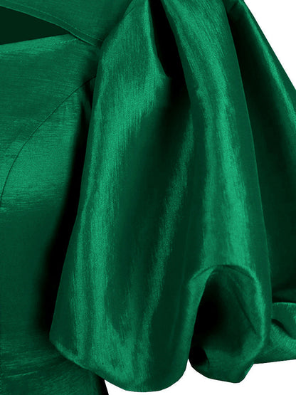 Lantern Sleeve Evening Dress
