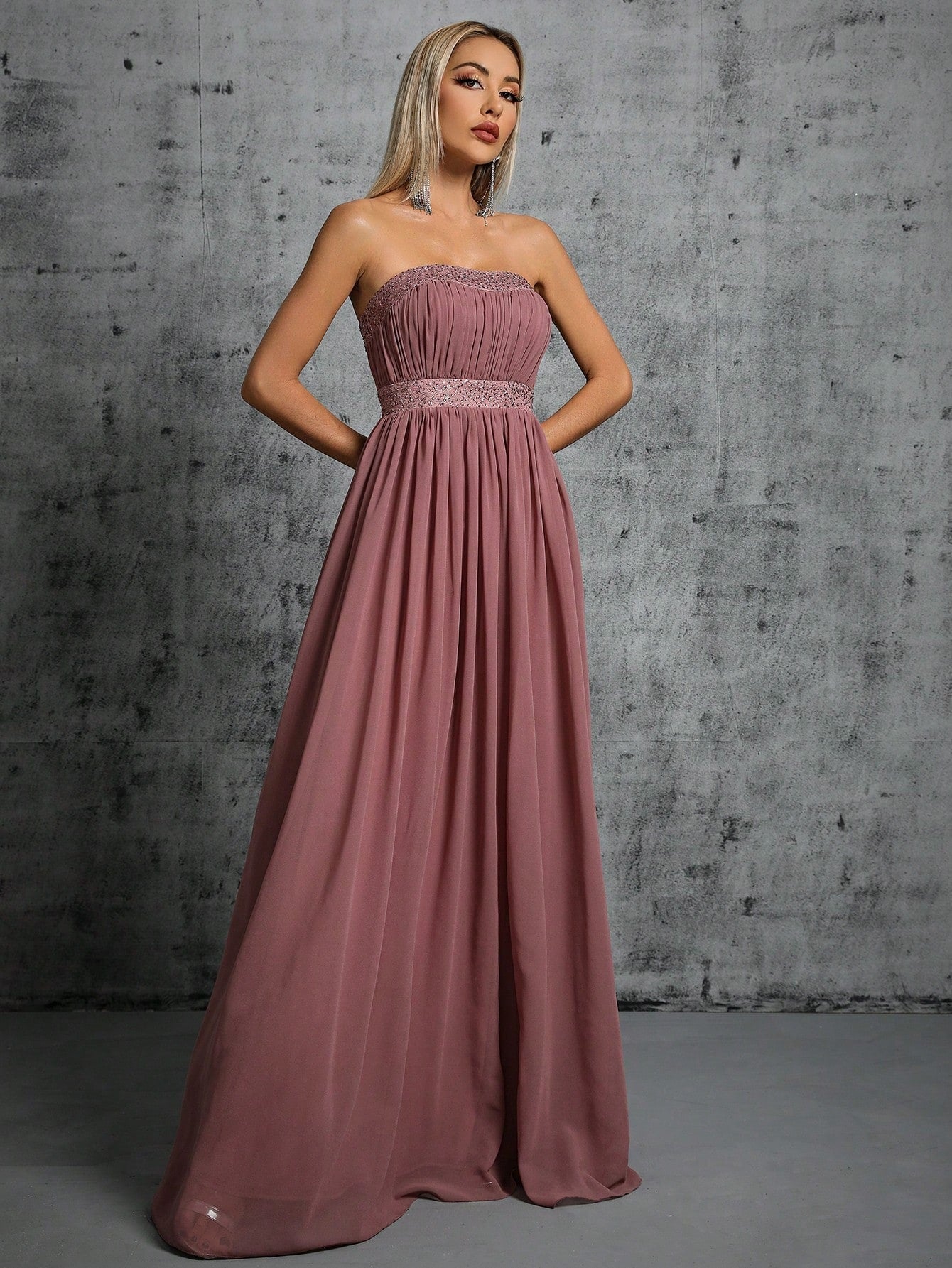 Sexy Tube Top Dress Evening Dress Noble Slim Fit Elegant Evening Dress Adult Ceremony Annual Meeting Dress