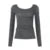 Causal Fashion Backless O-Neck Blouses Women Long Sleeve Simple Slim All-Match s Women Trendy Clothes
