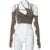 Europe and the United States y2k summer new women’s solid color halter halter halter crop back sleeved blouse