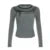 Solid Chain Print O-Neck Long Sleeve Women Blouses Gothic Punk Chic Fashion Autumn Basic Trendy Top Tees