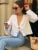 Fashion V-neck Lace Up Shirts Women  Spring Summer New Casual Long Sleeve Blouse For Female Solid Elegant Street Lady Tops