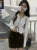 Lace Up Long sleeve Korean Dongdaemun Youth Trend Shirts Blouses Women Autumn Basic Crop Shirt  New White Black