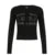 American Retro Letter Print Button V-Neck Shirt Women¡¯s Autumn New Blouse Slim Basic Knitted Top Tees Streetwear Fashio