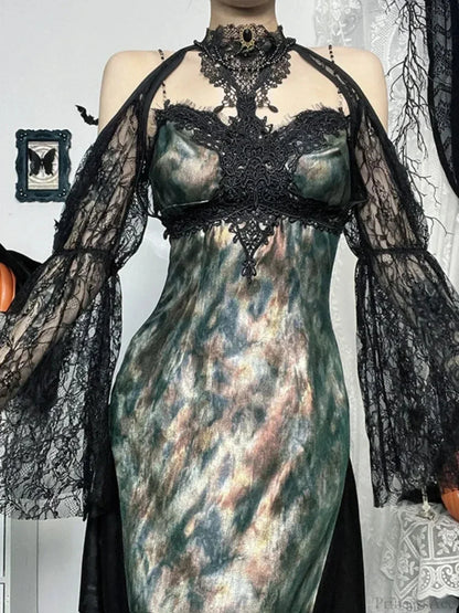 Antique Gothic Lace Smock Blouse