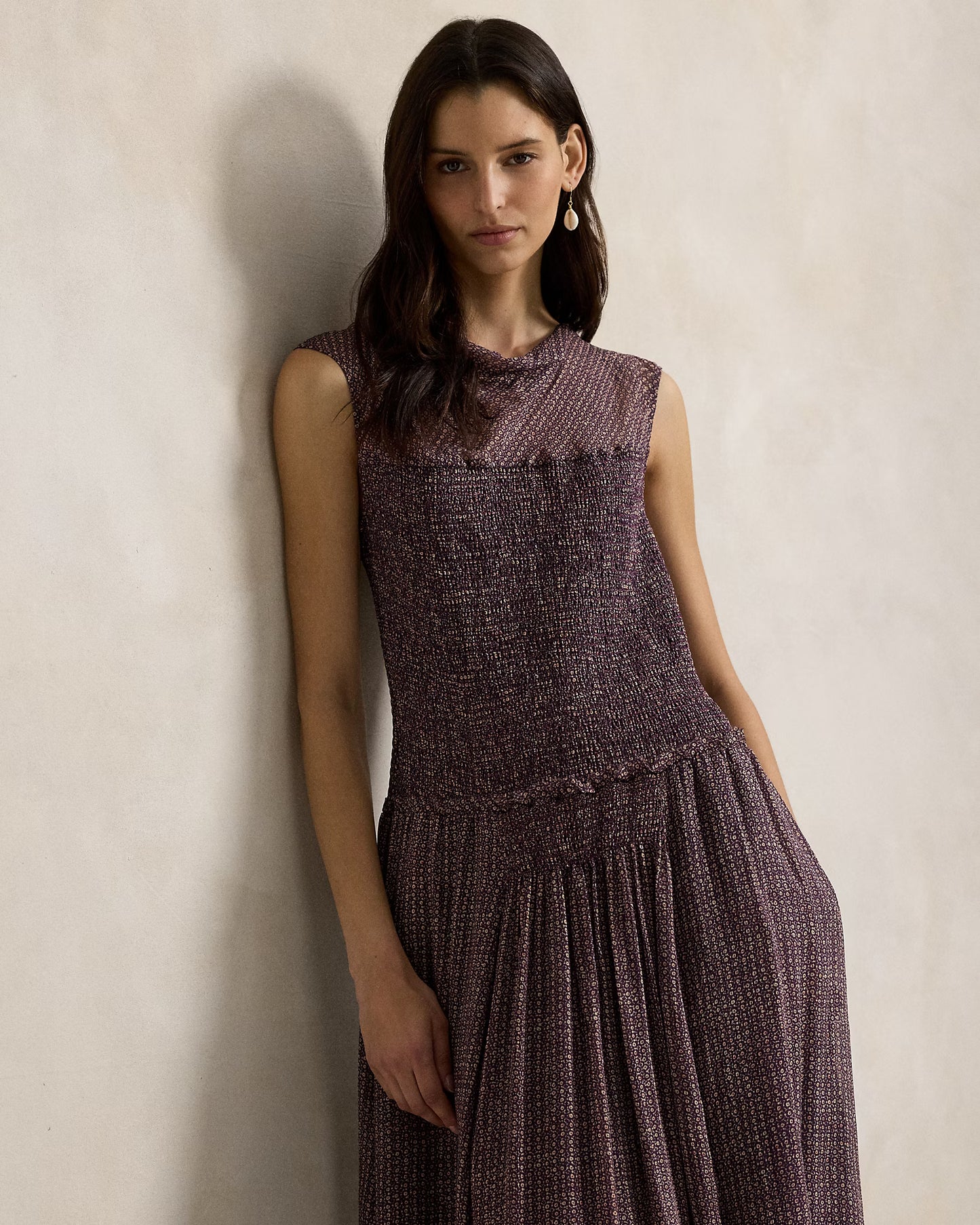 Crinkle Printed Dress
