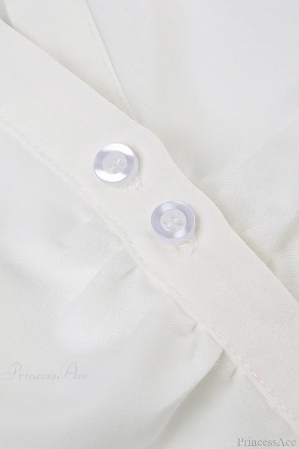 Fitted Button-Down Ruched Blouse