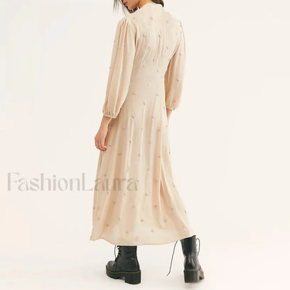 Floral Swing Maxi Boho Dress