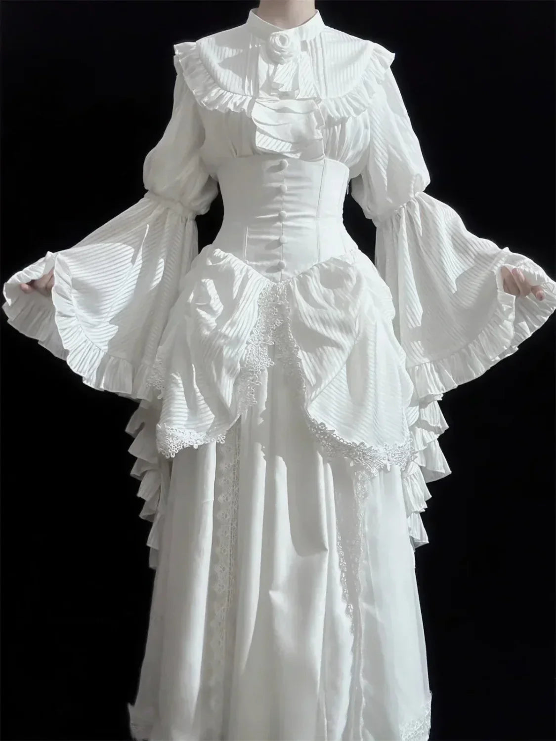 Ivory Frill Sleeve Blouse