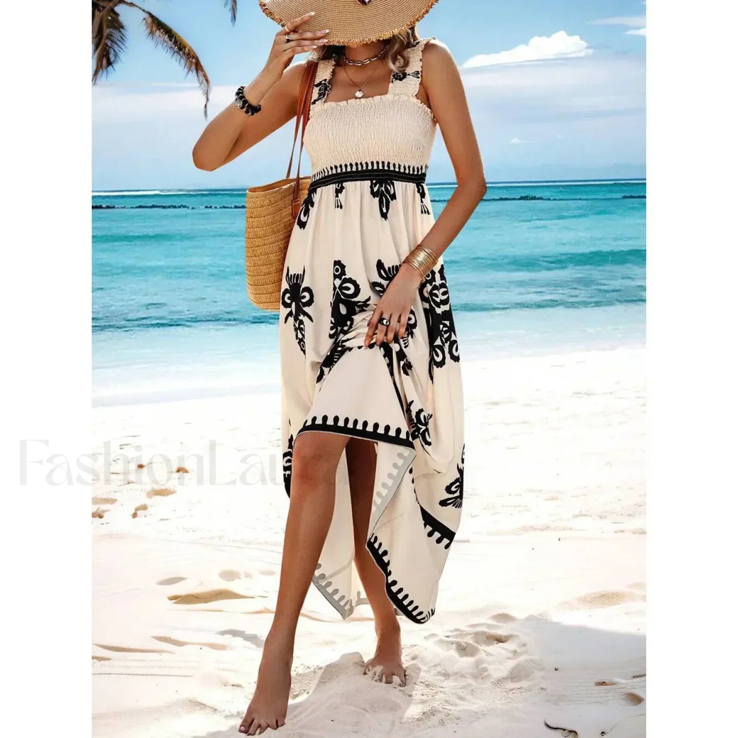 Sleeveless A-Line Party Boho Dress