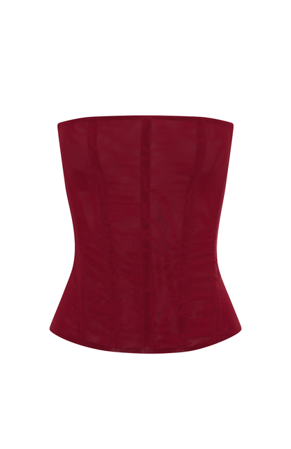Tell Me A Secret Strapless Bustier Red